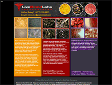 Tablet Screenshot of livebloodlabs.com